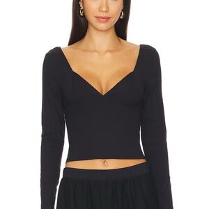 Free People corset long sleeve cami